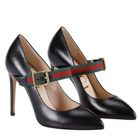 gucci heels black with red|gucci high heels pumps.